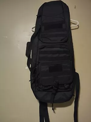 NWOT 32 Soft Tactical Double Rifle Case Backpack Padded Gun Bag. Black. • $48