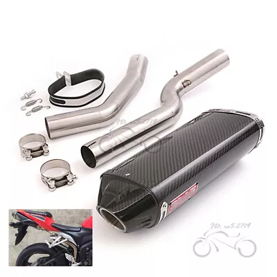 CBR600RR 2003 2004 Slip On For Honda Exhaust System Connect Pipe Muffler Carbon • $335.95