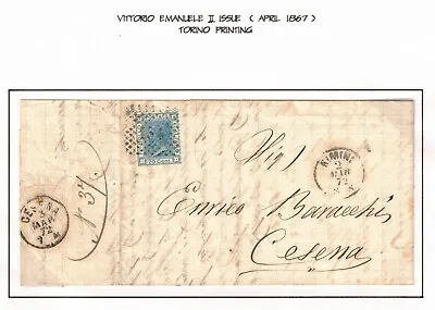 Italy 1866 40c (Sass T20) On Cover Livorno To Amsterdam  ‘14’ Cancel • $7