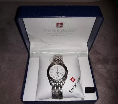 'swiss Pulse' Mens Designer Wristwatch. New With Tags And Box. For Sale. • £50