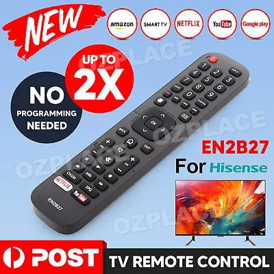 For Hisense TV Remote Control EN2B27 OEM Universal RC3394402/01 3139 238 AU NEW • $6.95