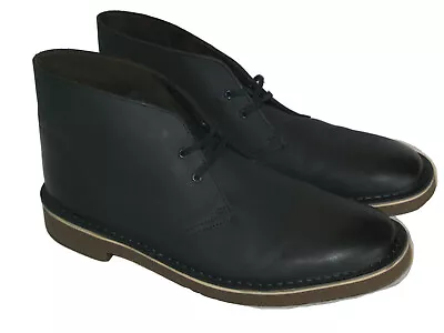 Clarks NEW Chukka Desert Boot Men USA Sz 12 M EU 46 Dark Navy Blue Leather • $119.92