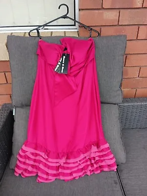 $40 • Buy Honey And Beau Pink Silk Evening Dress, Formal Or Special Occasion. New With Tag
