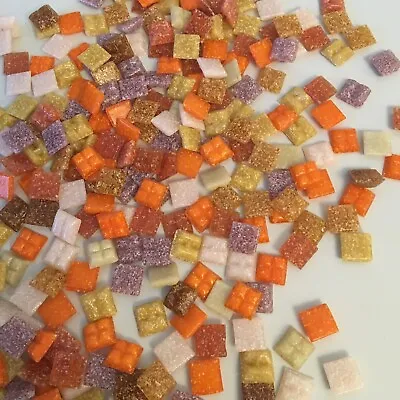 £8.50 • Buy Mixed 1cm Square Vitreous Glass Mosaic Tiles 300 Pieces For DIY + Crafting 180g