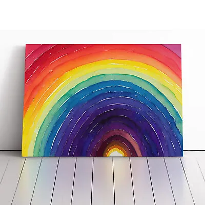 Watercolour Rainbow Art Vol.4 Abstract Canvas Wall Art Print Framed Picture • £34.95