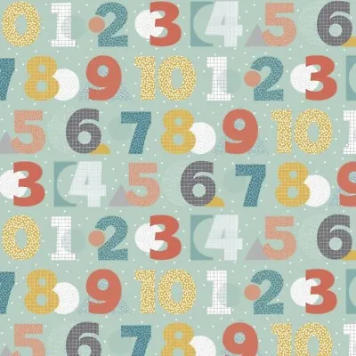 Fat Quarter Playtime Fabric - Numbers-  Dashwood Studios - PLAY1982 • £3.45