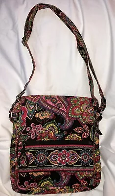 Vera Bradley Purse Retired Symphony In Hue Strap Crossbody Paisley • $79.95