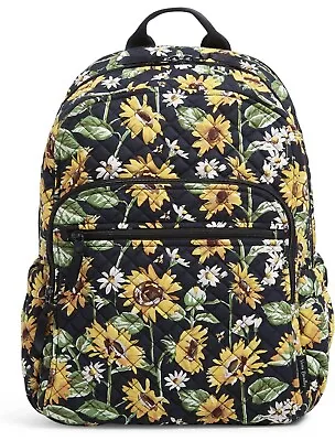 Vera Bradley Sunflowers Sun Flowers & Daisies Retired Large Campus Backpack • $79.85