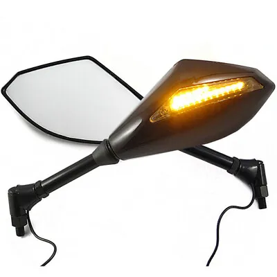 For KAWASAKI Z1000 Versys 650 1000 ER6n KLR650 Rear View Mirror LED Turn Signal • $32.26