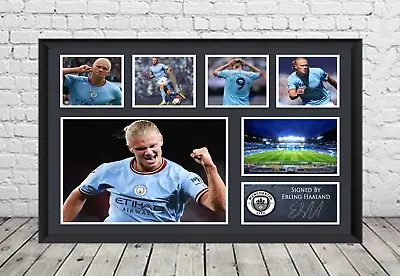 £7.49 • Buy Erling Haaland Man City Signed Photo United Poster Football Memorabilia
