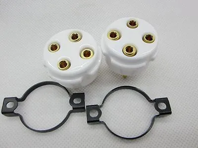 2pc UV4 4pin Gold Plated Tube Socket For Western Electric 101D/F 205D/E 216 Tube • $17.90