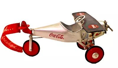 Coca Cola Pedal Car Miniature Metal Advertising Airplane Fly Refreshed • $24.95