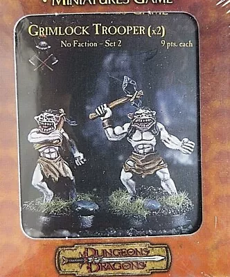 Dungeons And Dragons Chainmail Grimlock Trooper X2 Miniature In Shrink Nib • $14.74