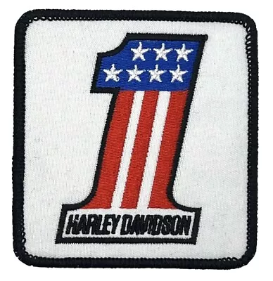 Harley Davison Motorcycle Patriotic Patch Iron On Vintage Style Retro Cap Hat • $5.60