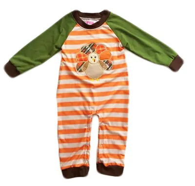 Baby Boys Thanksgiving Turkey Bodysuit Fall Autumn Infant • $21.99