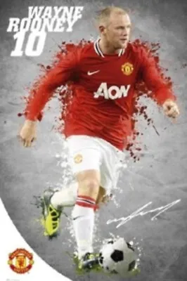 SOCCER POSTER ~ Wayne Rooney Manchester United 2011 24x36  UK Import GB Eye #769 • $19.85