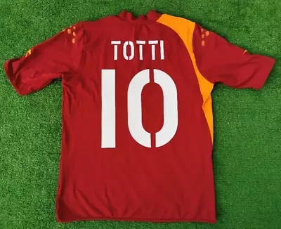 Vintage Rare TOTTI #10 AS Roma 2005/2006 Home Football Soccer Shirt Jersey Kit M • $245.32