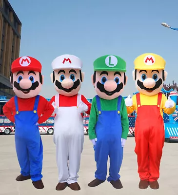 Super Mario Costume For Adult Cosplay Party Fancy Carnival Dress Brothers Suits • $88.20