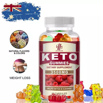 Keto Gummies 3500MG Advanced Ketones Weight Loss Fat Burner Dietary Supplement • $21.99