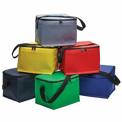 $15.90 • Buy Plain 6 Can Cooler Bag | Lightweight Travel Size | Summer BBQ Work Lunch Bags