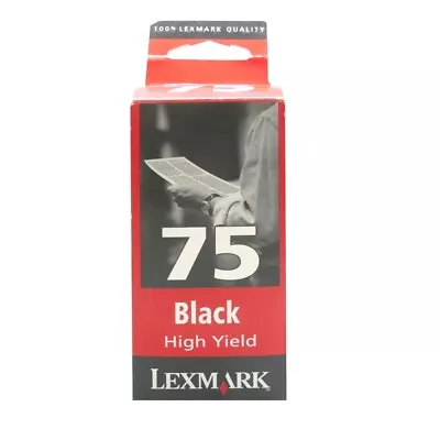 Original Lexmark Tintendruckkopfpatrone 75 Black For Z 42 52 53 73 • £12.82