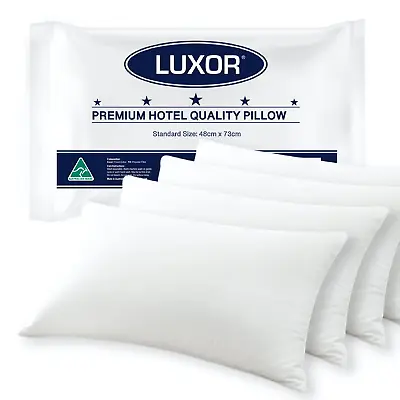 Australian Made Luxor Four Pack Hotel Quality Pillow Standard Size • $49
