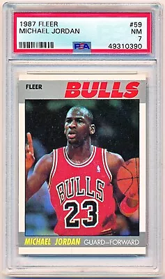 1987-88 Fleer Michael Jordan #59 PSA 7 - POP 3674 • $111.50