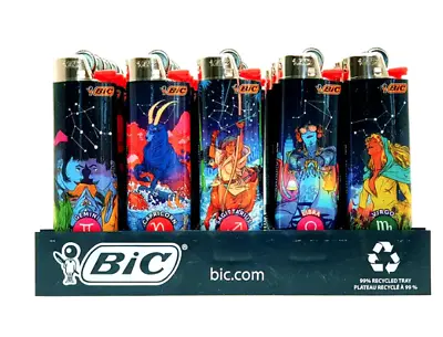 BIC Lighter Astrology Cigarette Tobacco Maxi Lighters Bulk 10 Pack • $20.99