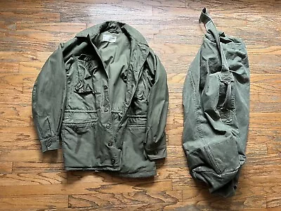 Vintage Og WWII Army Combat Field Jacket M43 M-1943 Size 34r S With Duffle Bag • $75