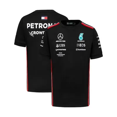 Mercedes AMG Petronas F1 2023 Men's Team Driver T-Shirt Black Size Medium • $94.99