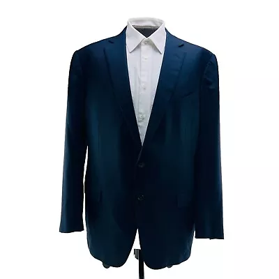 Ermenegildo Zegna Blue High Performance Cool Effect Wool Blazer Mens Size 48R • $95.99