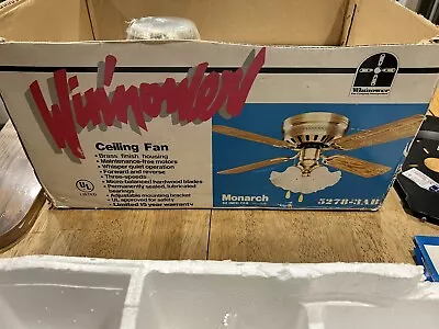 Vintage Winnower 52” Ceiling Fan Monarch  5278-3AB RARE! READ • $109.99