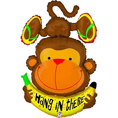 Hang In There Monkey Shape Balloon 45  Helium Or Air Sympathy Consolation Root • $9.99