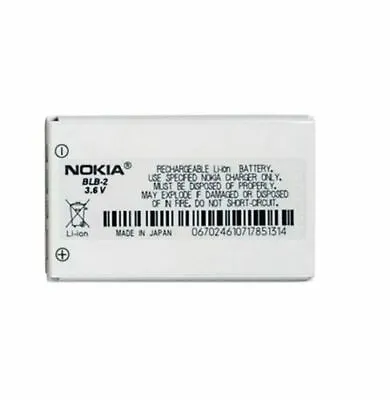£3.25 • Buy Genuine Nokia BLB-2 Battery Nokia 5210 6510 6590 7650 8210 8310 8890