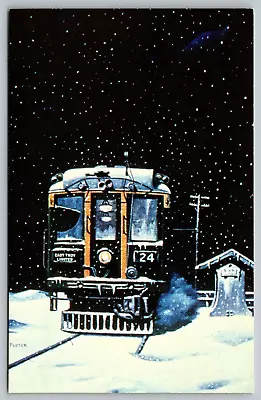 Milwaukee Railway Interurban Locomotive Holiday Greetings VTG Postcard C197  E8 • $4.49