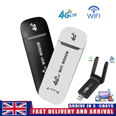 Unlocked LTE USB 4G Dongle Modem Stick Wireless WiFi Adapter Card Hotspot Router • £9.49