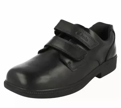 £22.99 • Buy NEW Clarks Size 13.5 F/EU 32.5 Boys Deaton Gate Jnr Black Leather School Shoes 