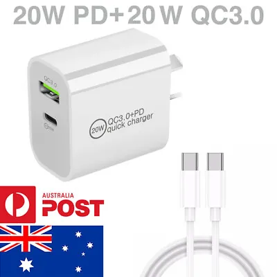 $5.39 • Buy DUAL USB Wall Charger Fast PD Power Adapter Type C QC3.0 For Android IPhone IPad
