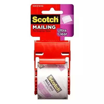 Scotch Ultra Clear Packaging Tape Dispenser Mailing Shipping 1.88x800 In Clear • $8.49