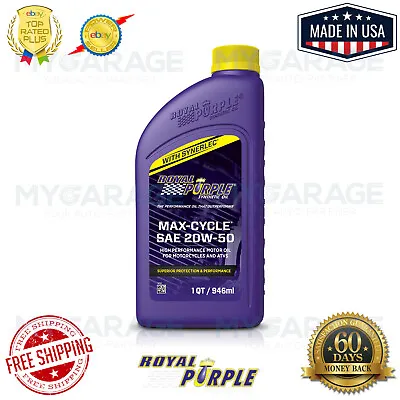 Royal Purple SAE 20W50 Max Cycle Synthetic Motorcycle & ATV Oil 01316 • $78.75