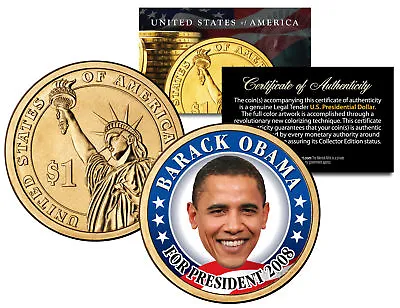 $9.95 • Buy BARACK OBAMA FOR PRESIDENT 2008 Rare Campaign Issue Presidential $1 Dollar Coin