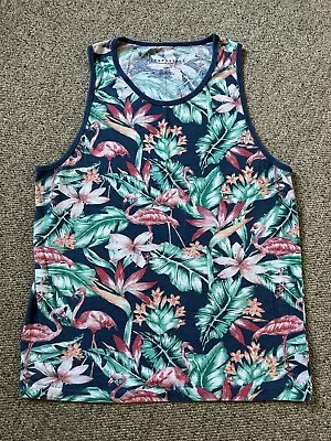 MENS AEROPOSTALE HAWAIIAN FLORAL TANK TOP T-SHIRT SIZE S Flamingo Floral Pink • $10