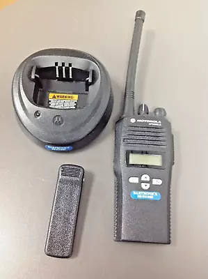 Motorola VHF CP200XLS Charger NO POWER Antenna Programmed NO BATTERY • $179