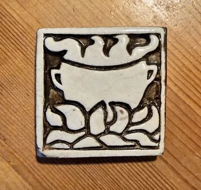 Moravian Tileworks Boston Tea Party Tile 1989 Stamped 2.5” Square • $5