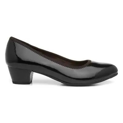 £29.99 • Buy Jana Softline Womens Shoes Black Adults Ladies Court Wide-Fit SIZE