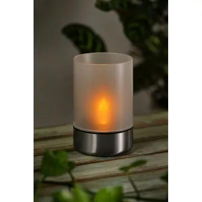 Candle Solar Garden Lantern Decoration Orange LED - 13cm • £3.99