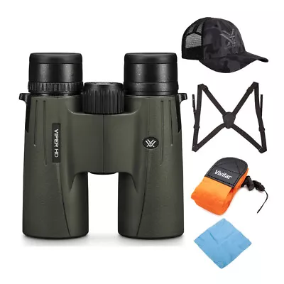 Vortex Optics 10x42 Viper HD Binocular With Hat Harness And Accessory Kit • $499.99