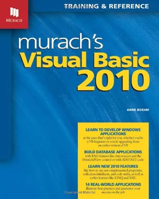 Murach's Visual Basic 2010 Paperback Anne Boehm • $10.42