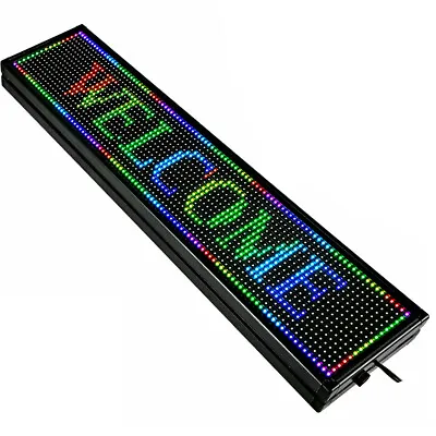 LED Sign 40  X 8   Scrolling Message Display Board 7 Color Programmable • $68.99