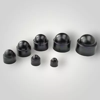 Plastic Nut & Bolt Cover Caps For Hexagon Nuts Bolts Screws/ Black • £77.11